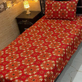 4 Pieces Crystal Cotton Single Pair Bedsheet  SB 527